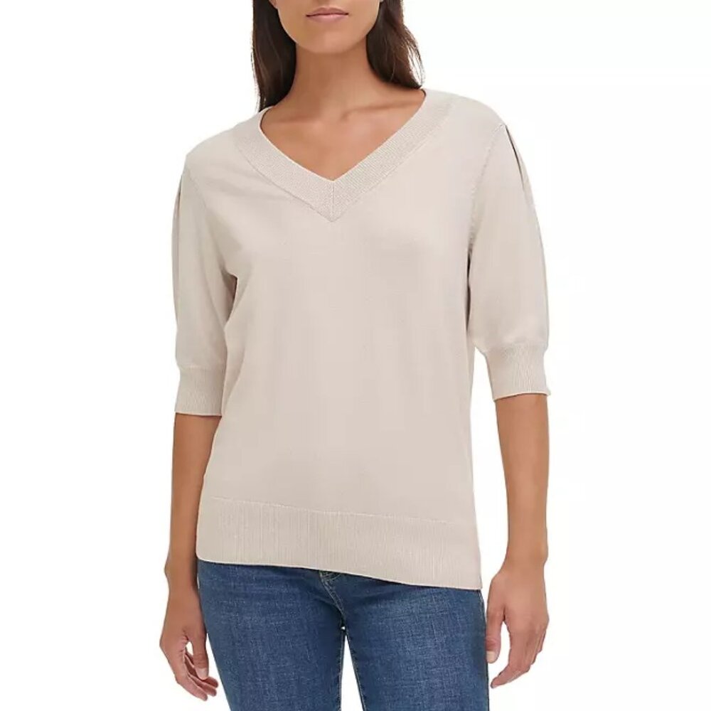 Ladies Puff Sleeve Sweater